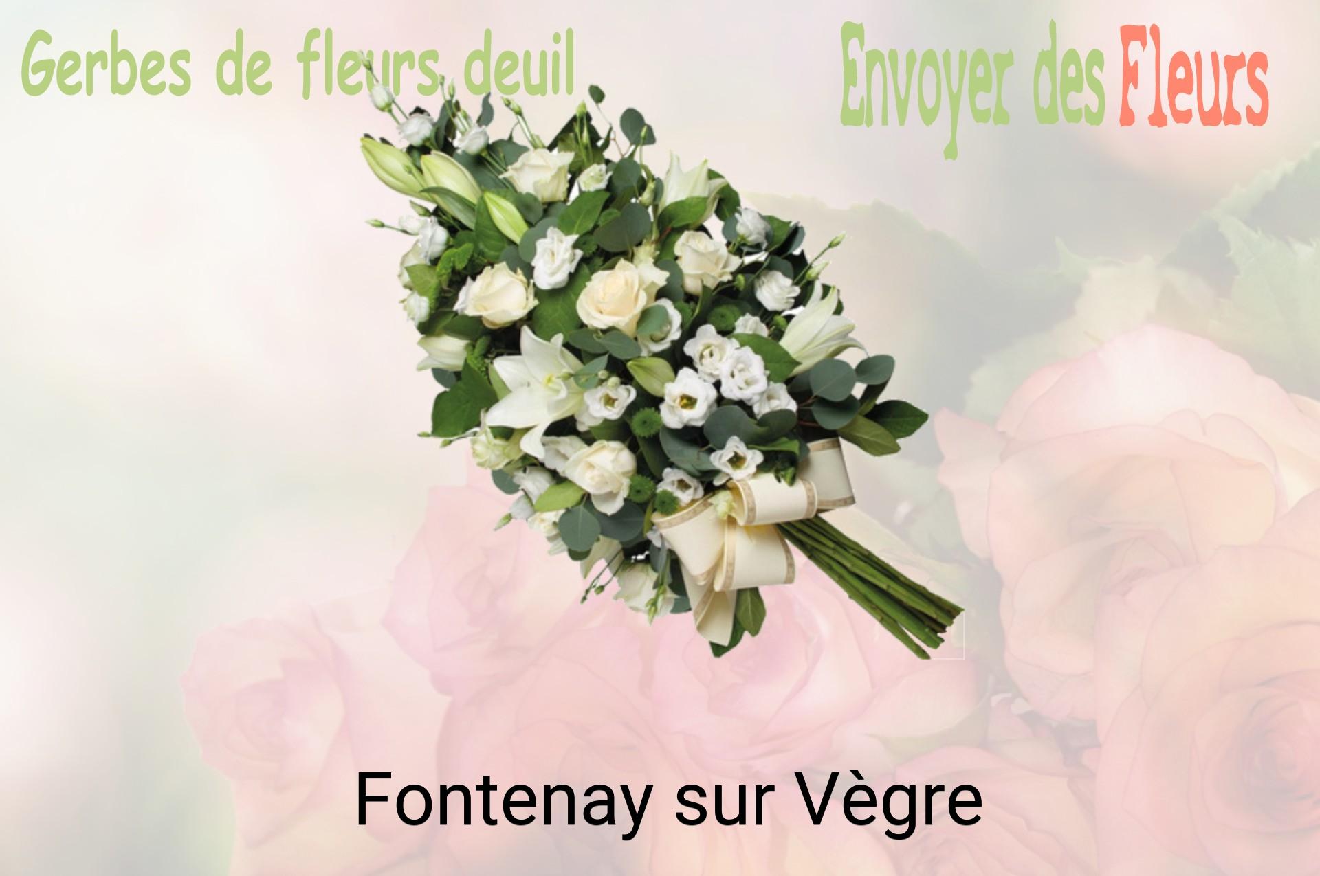 Gerbe de fleurs de deuil livrée à Fontenay-sur-Vègre